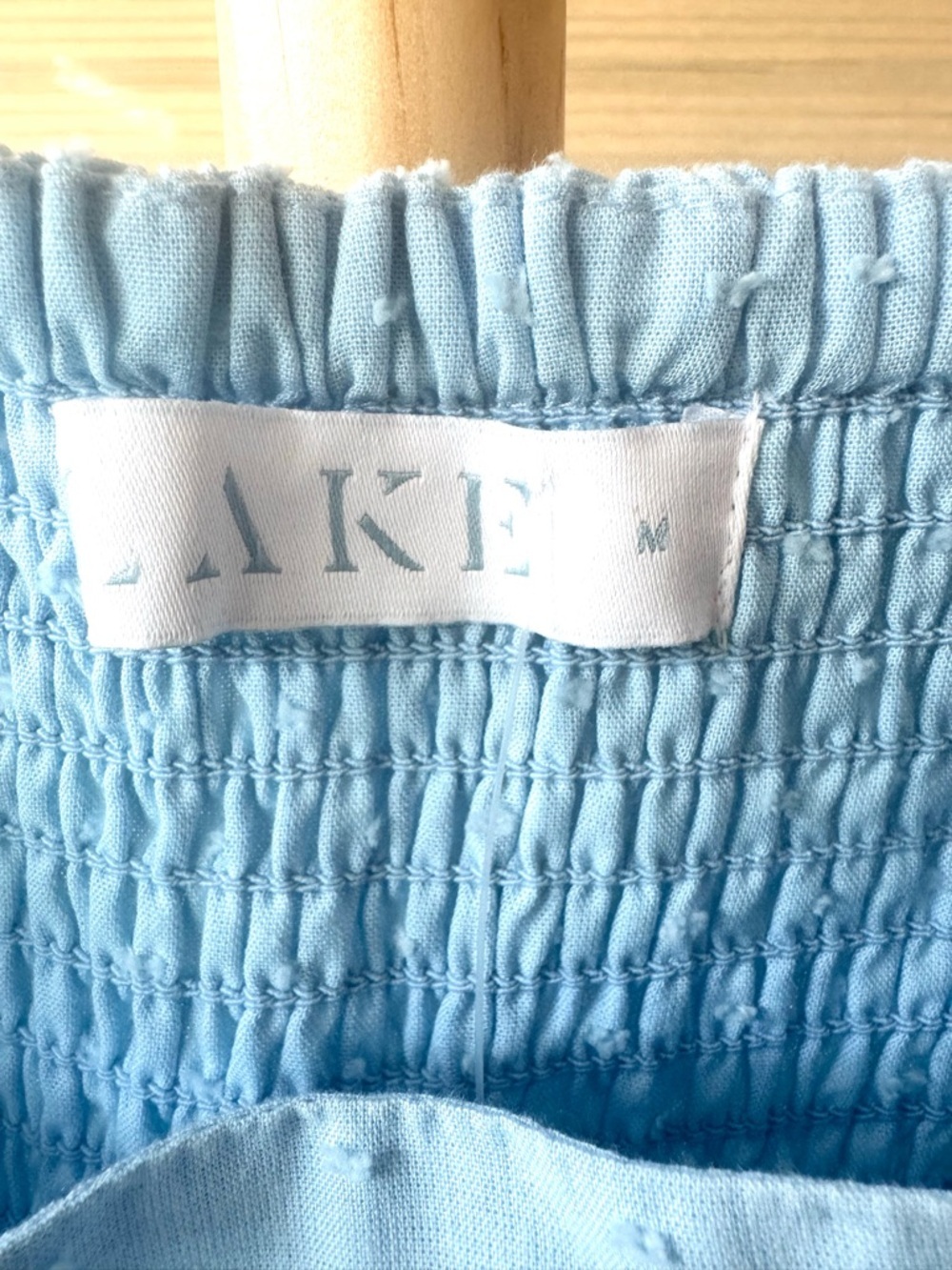 Lake Lolly Dress in Morning Blue Swiss Dot M Midi EUC Feminine Ruffles Pockets - Picture 6 of 12